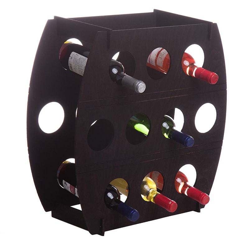 Raft negru tip butoi 10 sticle
