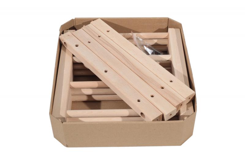 Raft lemn natur Clever 9 sticle