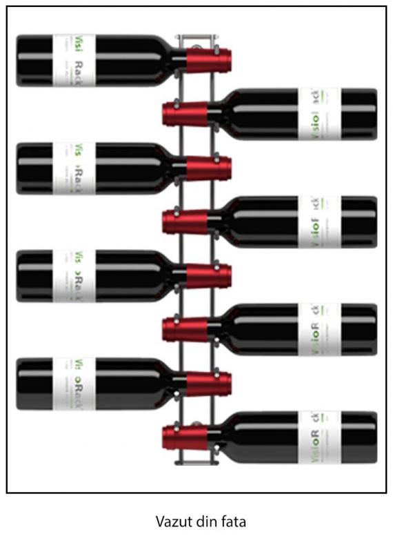 Suport cromat 8 sticle vin