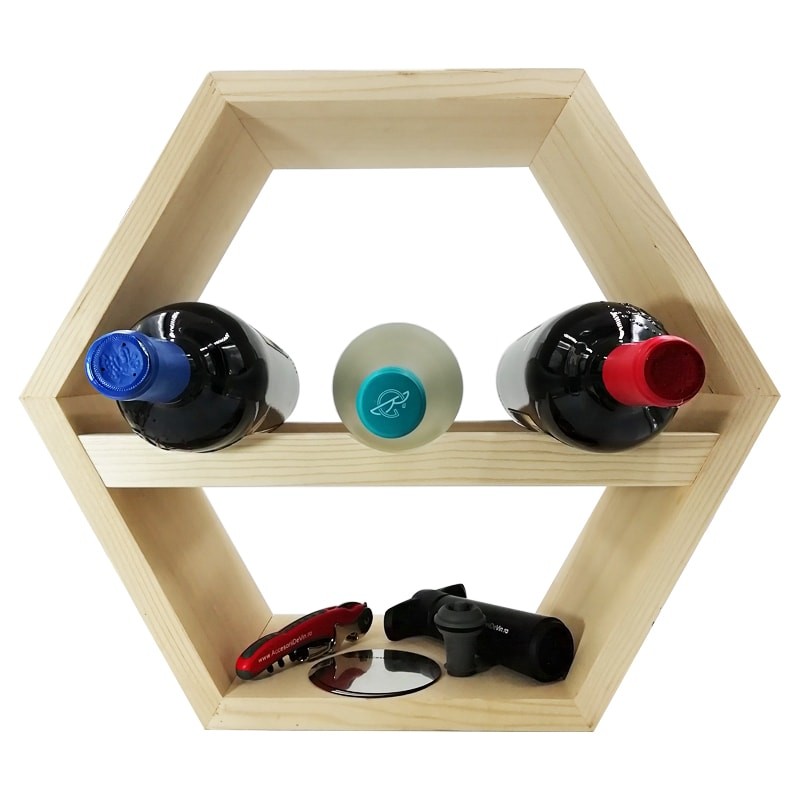 Raft hexagonal 3 sticle vin