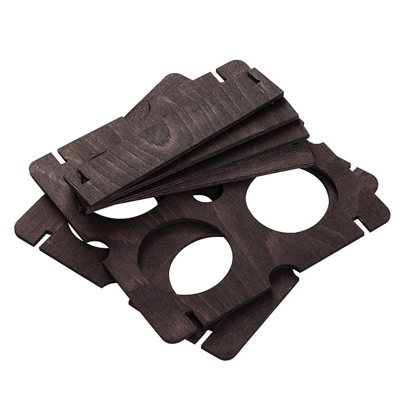 Raft patrat negru 4 sticle vin