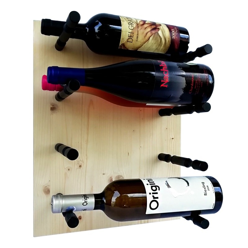 Set suporti negri dubli 8 sticle vin