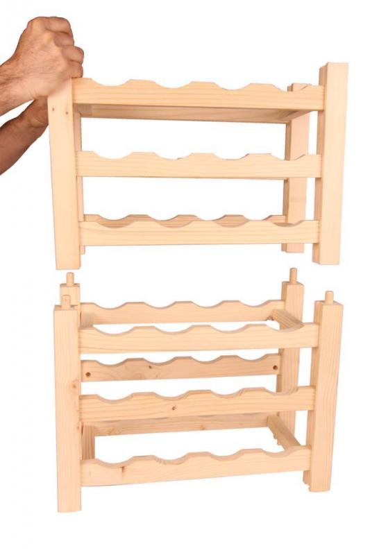 Raft VinO din lemn 12x4 - 48 de sticle