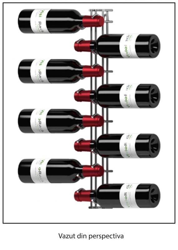 Suport cromat 8 sticle vin