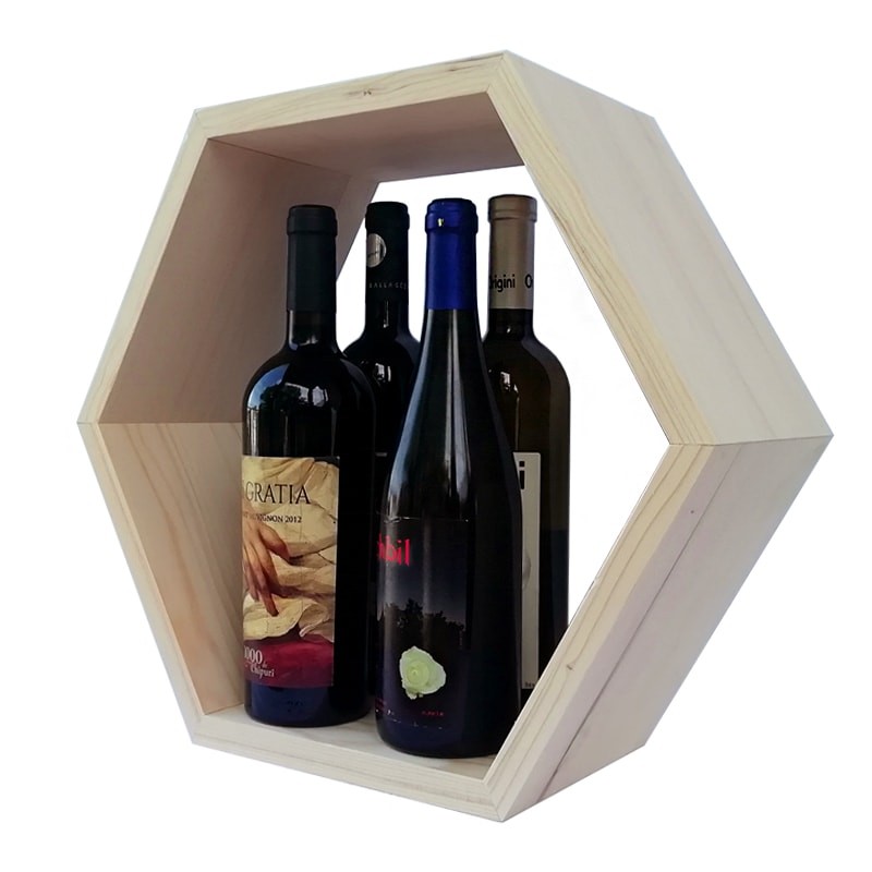 Raft hexagonal 4 sticle vin
