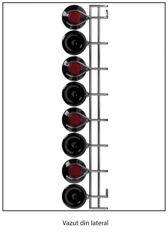 Suport cromat 8 sticle vin