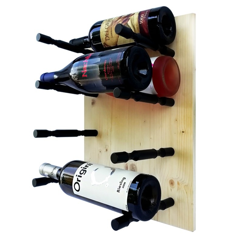 Set suporti negri dubli 8 sticle vin