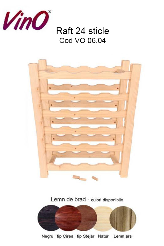 Raft VinO din lemn 6x4 - 24 sticle