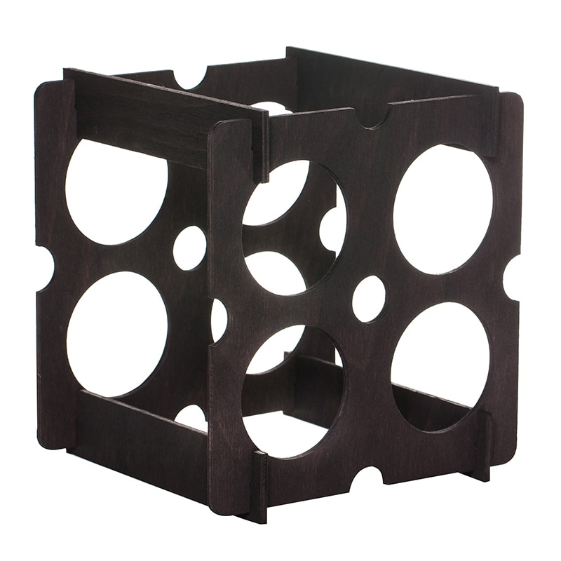 Raft patrat negru 4 sticle vin