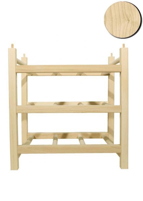 Raft lemn natur Clever 9 sticle