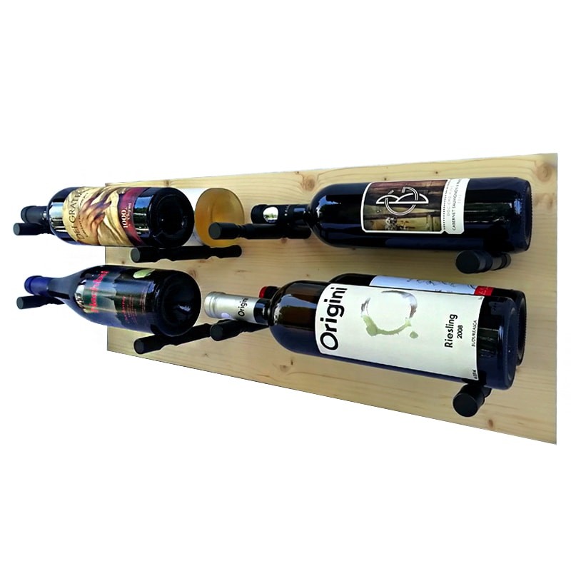 Set suporti negri dubli 8 sticle vin
