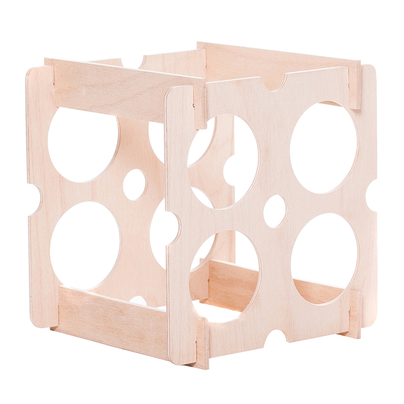 Raft natur patrat 4 sticle vin